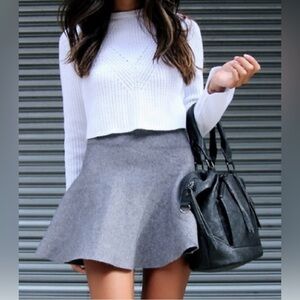 Club Monaco Gray Knit Skirt